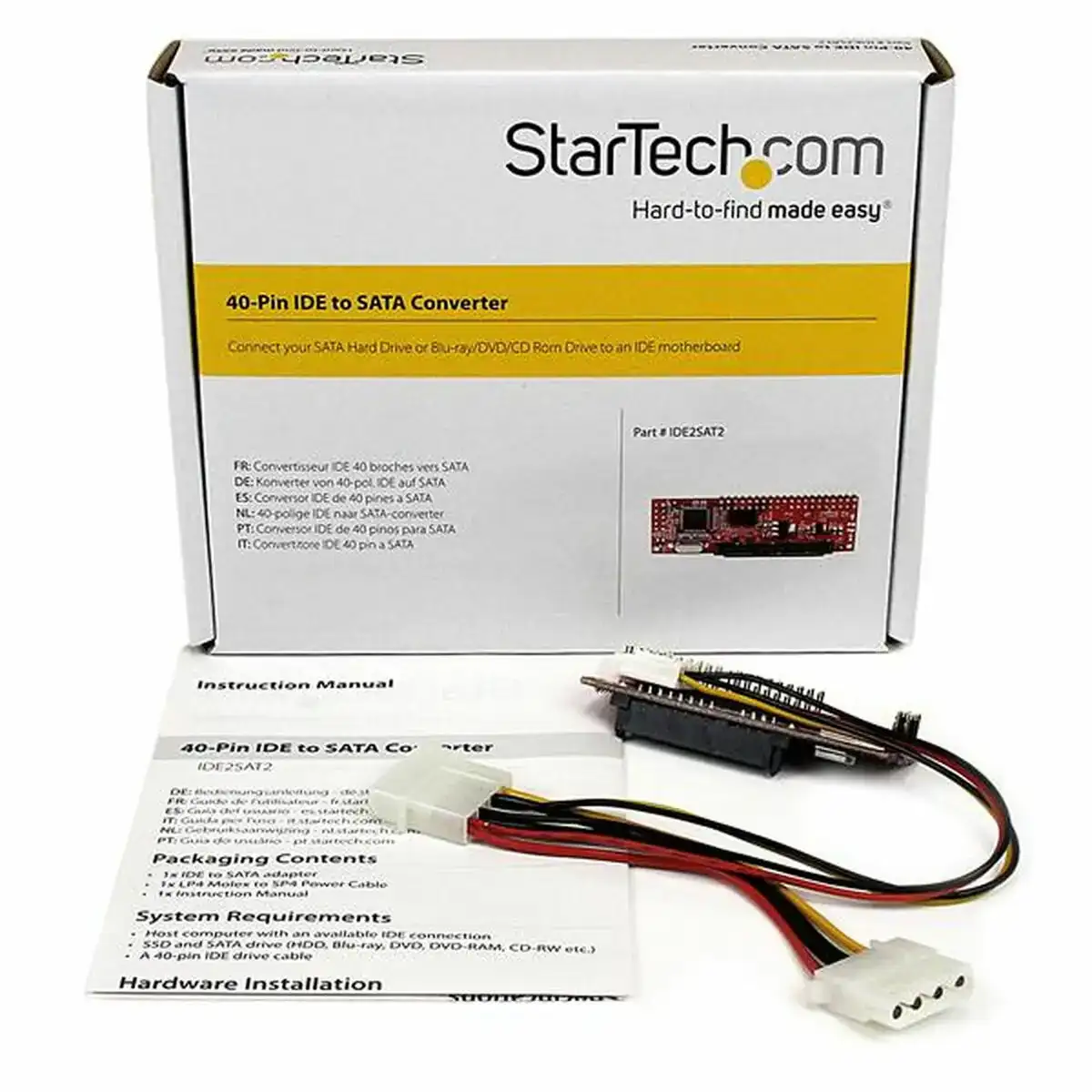 Cable sata startech ide2sat2 _3646. DIAYTAR COTE D'IVOIRE - Votre Passage vers l'Élégance Abordable. Explorez notre collection où chaque produit est choisi pour sa qualité et son accessibilité, incarnant ainsi l'essence du Côte d'Ivoire.