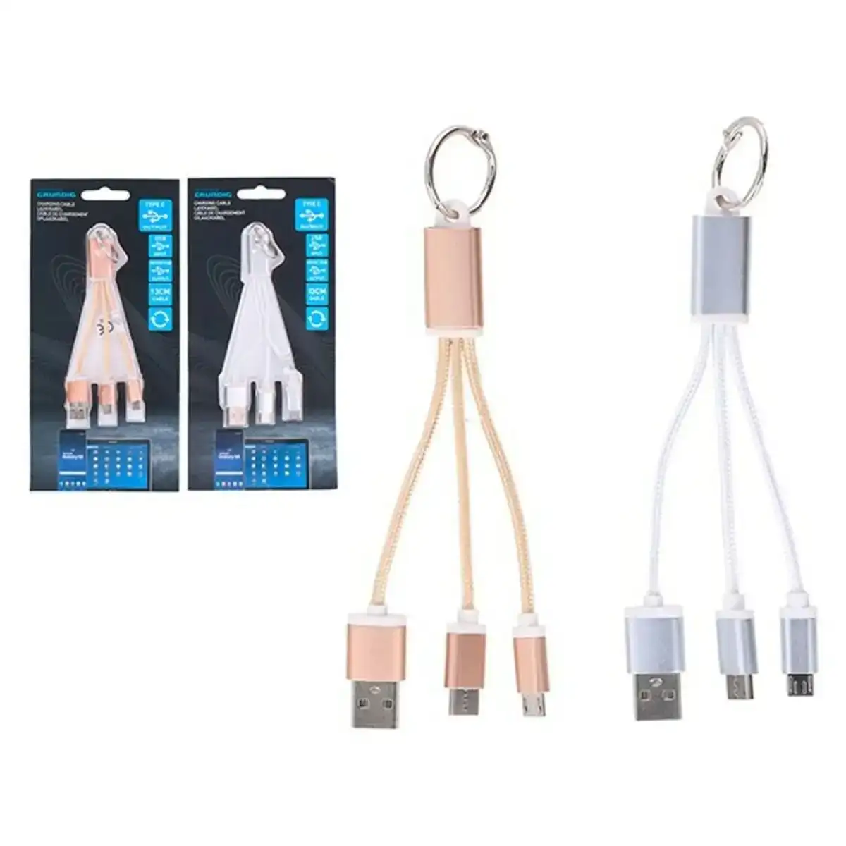 Cable usb grundig 51272 3 en 1_6551. DIAYTAR COTE D'IVOIRE - L'Art de Vivre le Shopping Authentique. Découvrez notre boutique en ligne et trouvez des produits qui célèbrent la culture et l'héritage du Côte d'Ivoire.