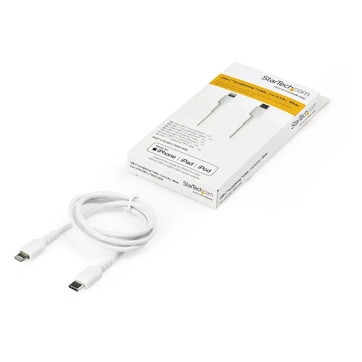 Cable usb vers lightning startech rusbcltmm1mw blanc 1 m_5498. DIAYTAR COTE D'IVOIRE - L'Art de Choisir, l'Art de Vivre. Parcourez notre boutique en ligne et choisissez parmi des produits de qualité qui ajoutent de l'élégance à votre quotidien.