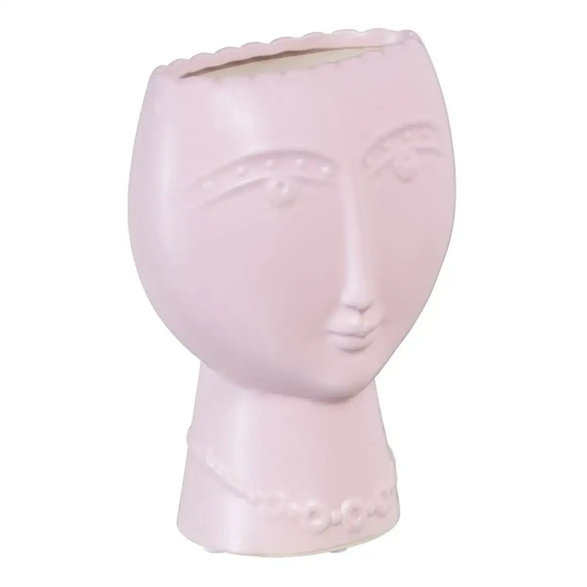 Cache pot 15 x 8 5 x 19 cm visage ceramique mauve_8774. DIAYTAR COTE D'IVOIRE - Votre Destination Shopping Inspirante. Explorez notre catalogue pour trouver des articles qui stimulent votre créativité et votre style de vie.