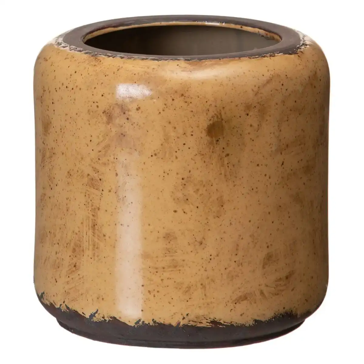 Cache pot 18 x 18 x 17 5 cm ceramique marron_5782. DIAYTAR COTE D'IVOIRE - L'Art de Vivre le Shopping Authentique. Découvrez notre boutique en ligne et trouvez des produits qui célèbrent la culture et l'héritage du Côte d'Ivoire.