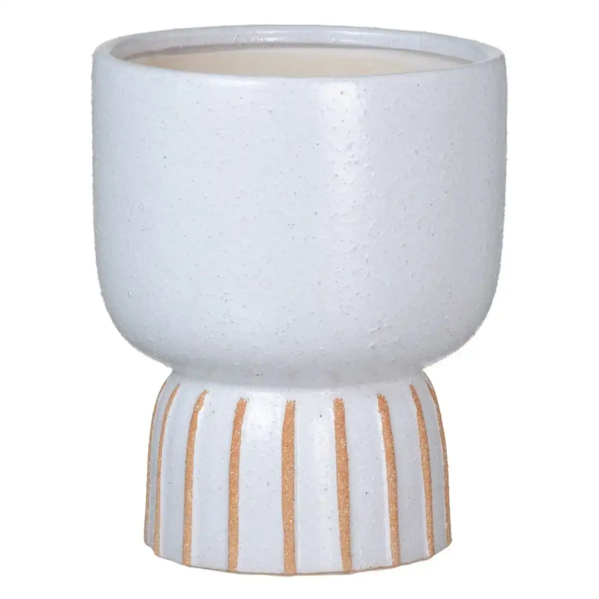 Cache pot 19 5 x 19 5 x 24 cm ceramique blanc_8291. DIAYTAR COTE D'IVOIRE - L'Écrin de Vos Désirs Shopping. Parcourez notre boutique en ligne et explorez des produits minutieusement choisis pour répondre à vos envies les plus exigeantes.