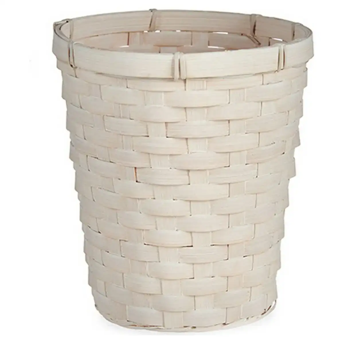 Cache pot 20 x 19 x 20 cm blanc pvc bambou_2730. DIAYTAR COTE D'IVOIRE - Où Choisir est un Acte de Création. Naviguez à travers notre plateforme et choisissez des produits qui complètent votre histoire personnelle.