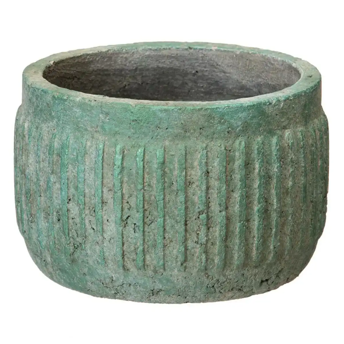 Cache pot 21 5 x 21 5 x 14 5 cm turquoise ciment_7199. Bienvenue chez DIAYTAR COTE D'IVOIRE - Où le Shopping Rime avec Diversité. Plongez dans notre univers de produits et découvrez des trésors qui représentent la richesse culturelle du Côte d'Ivoire.