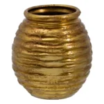 Cache pot 29 x 29 x 31 5 cm ceramique dore_6220. DIAYTAR COTE D'IVOIRE - L'Art de Vivre l'Élégance Accessible. Parcourez notre gamme variée et choisissez des produits qui ajoutent une touche de sophistication à votre style.