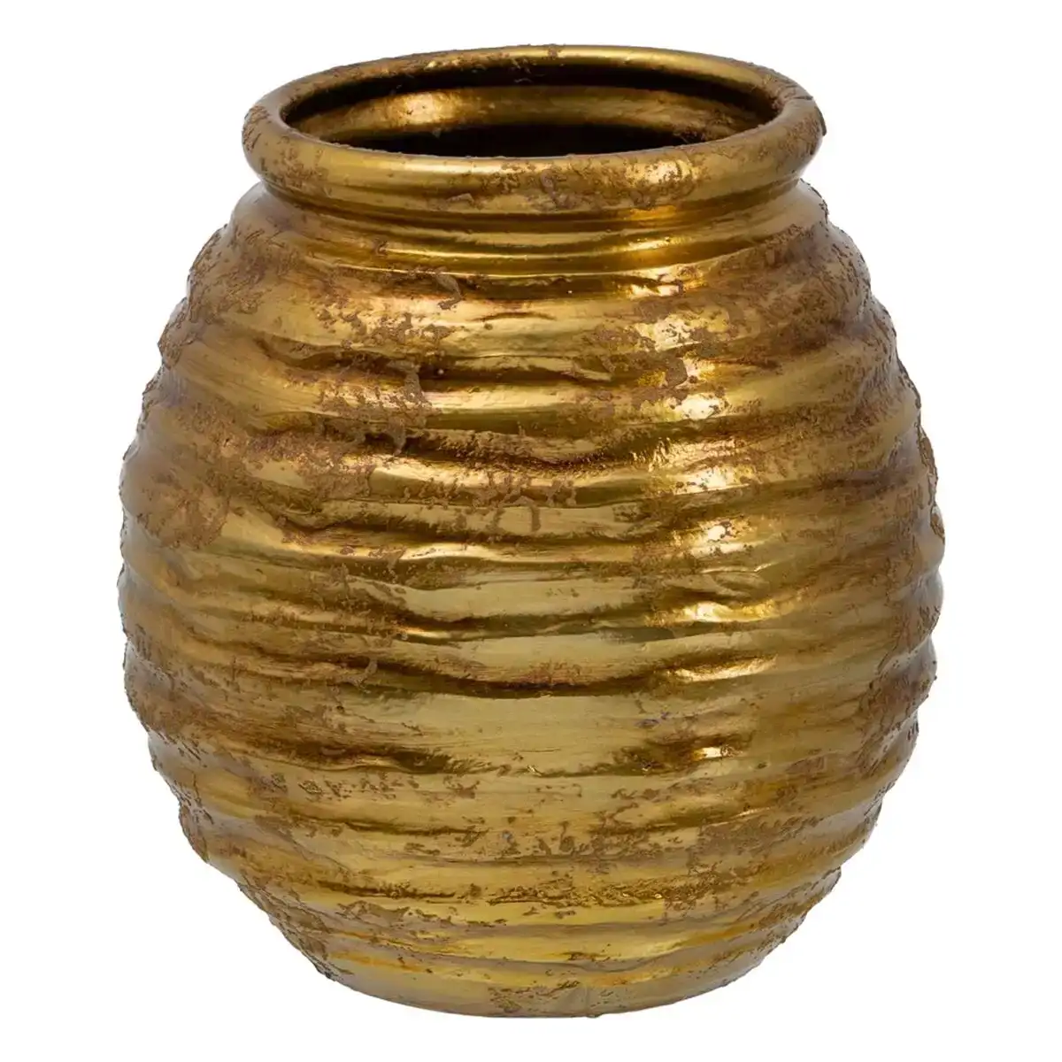 Cache pot 29 x 29 x 31 5 cm ceramique dore_6220. DIAYTAR COTE D'IVOIRE - L'Art de Vivre l'Élégance Accessible. Parcourez notre gamme variée et choisissez des produits qui ajoutent une touche de sophistication à votre style.