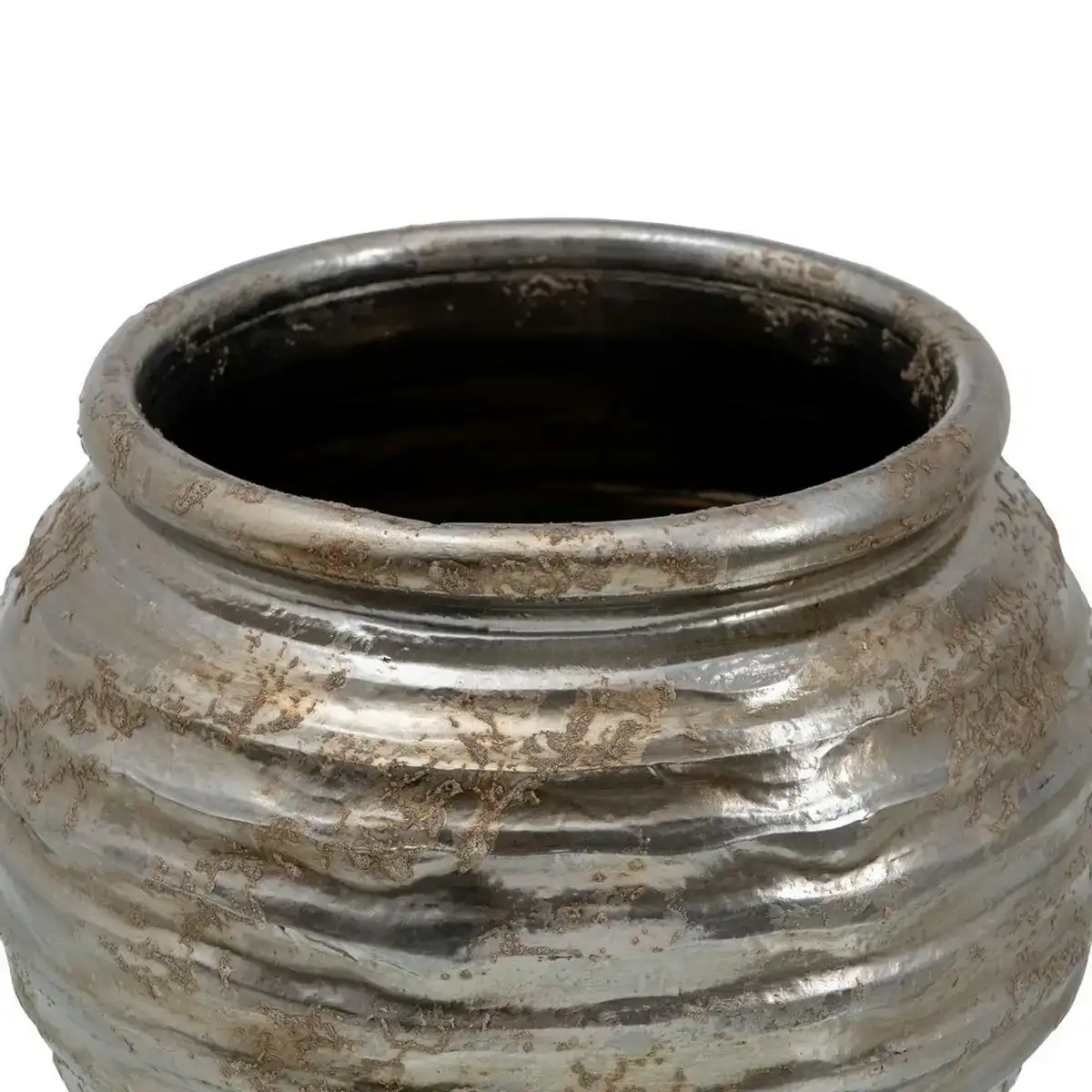 Cache pot 30 x 30 x 27 cm ceramique argent_7319. DIAYTAR COTE D'IVOIRE - Où la Qualité et la Diversité Fusionnent. Explorez notre boutique en ligne pour découvrir une gamme variée de produits qui incarnent l'excellence et l'authenticité.
