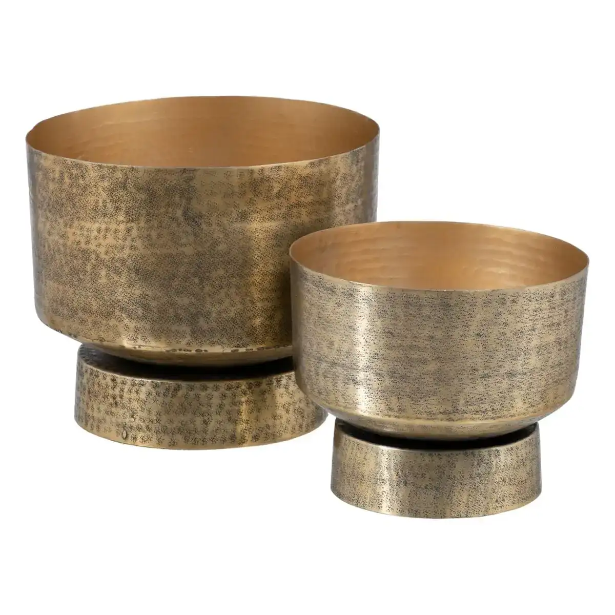 Cache pot 45 x 45 x 37 cm dore aluminium 2 unites _1183. DIAYTAR COTE D'IVOIRE - Où Choisir est une Célébration de l'Artisanat Local. Découvrez notre boutique en ligne et choisissez des produits qui incarnent la passion des artisans sénégalais.
