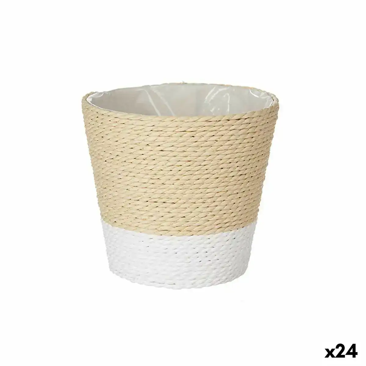 Cache pot blanc corde plastique 14 x 12 5 x 14 cm 24 unites _5938. Entrez dans l'Univers de DIAYTAR COTE D'IVOIRE - Où Choisir est un Voyage. Explorez notre gamme diversifiée et trouvez des articles qui répondent à tous vos besoins et envies.