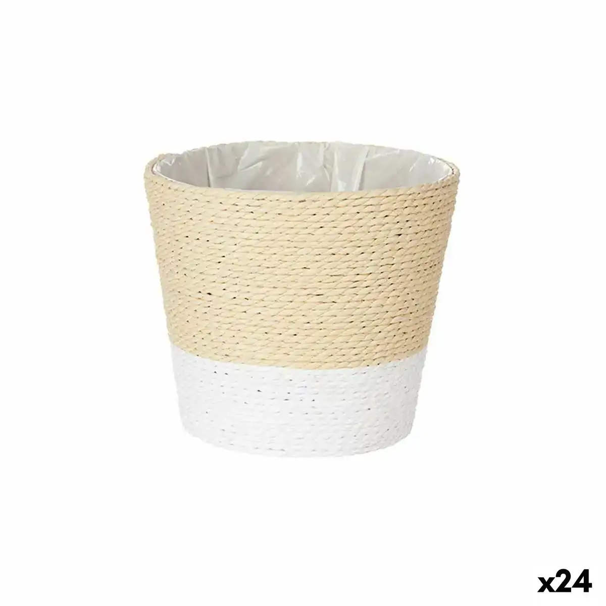 Cache pot blanc corde plastique 16 x 14 5 x 16 cm 24 unites _8565. DIAYTAR COTE D'IVOIRE - Votre Plateforme Shopping Engagée. Explorez notre catalogue et choisissez des produits qui reflètent notre dévouement envers la qualité et la satisfaction du client.