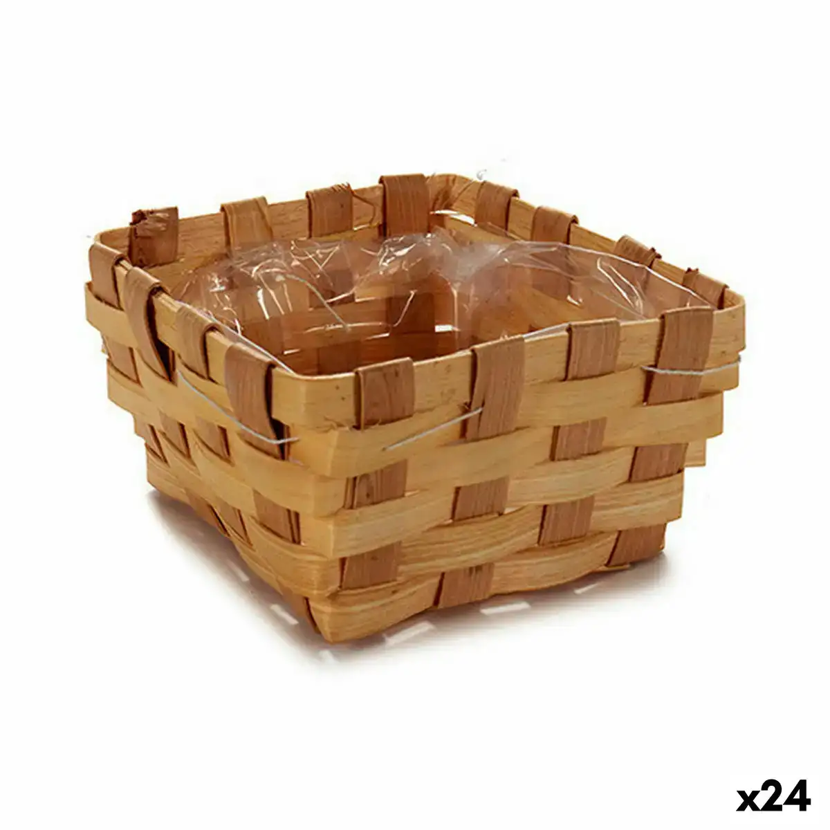 Cache pot carre marron canne 18 x 9 5 x 18 cm 24 unites _1355. DIAYTAR COTE D'IVOIRE - L'Art de Vivre avec Authenticité. Explorez notre gamme de produits artisanaux et découvrez des articles qui apportent une touche unique à votre vie.