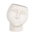 Cache pot ceramique creme 19 x 19 x 20 cm_4364. DIAYTAR COTE D'IVOIRE - Votre Passage vers le Raffinement. Plongez dans notre univers de produits exquis et choisissez des articles qui ajoutent une touche de sophistication à votre vie.