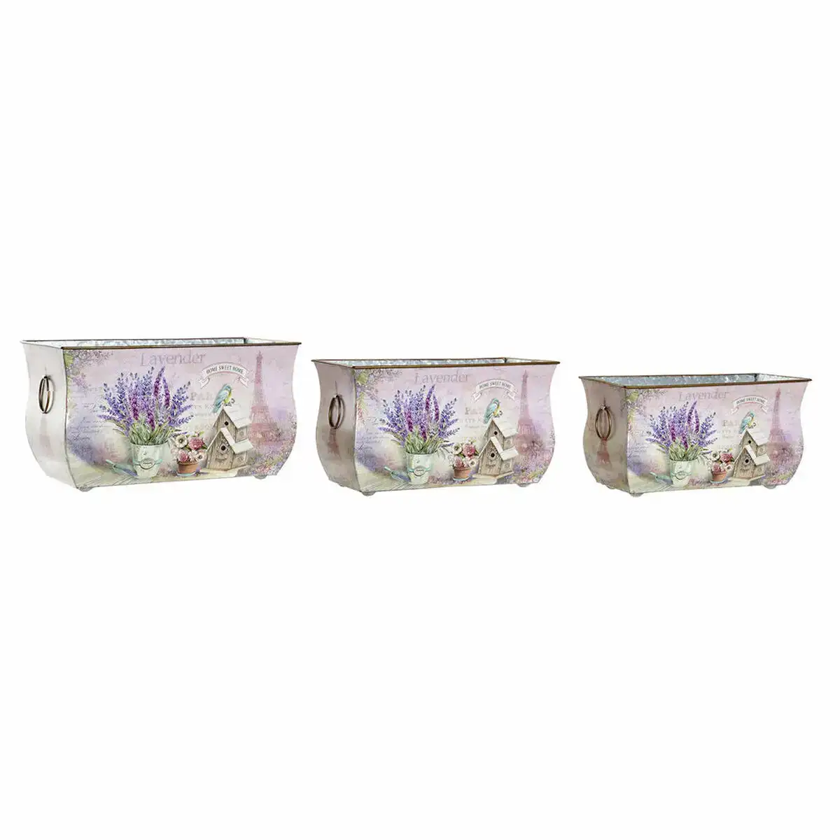 Cache pot dkd home decor 31 x 18 x 17 5 cm metal lila lavande shabby chic_5407. DIAYTAR COTE D'IVOIRE - Votre Boutique en Ligne, Votre Choix Illimité. Parcourez nos rayons et découvrez des produits qui vous inspirent, de la mode à la maison et bien plus.