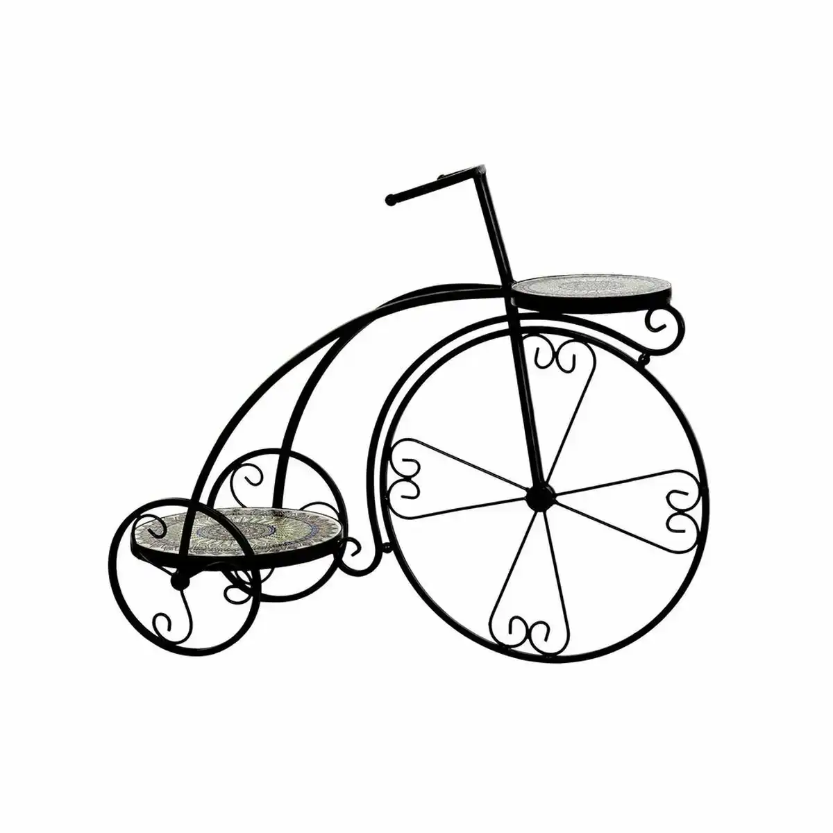 Cache pot dkd home decor bicyclette ceramique mosaique noir forge 70 x 28 x 57 cm _7422. DIAYTAR COTE D'IVOIRE - Votre Oasis de Shopping en Ligne. Explorez notre boutique et découvrez des produits qui ajoutent une touche de magie à votre quotidien.