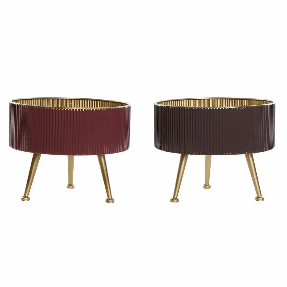 Cache pot dkd home decor dore metal bordeaux brun fonce 30 x 30 x 24 cm 2 unites _6926. DIAYTAR COTE D'IVOIRE - Votre Destination pour un Shopping Unique. Parcourez notre catalogue et trouvez des articles qui vous inspirent et vous édifient.