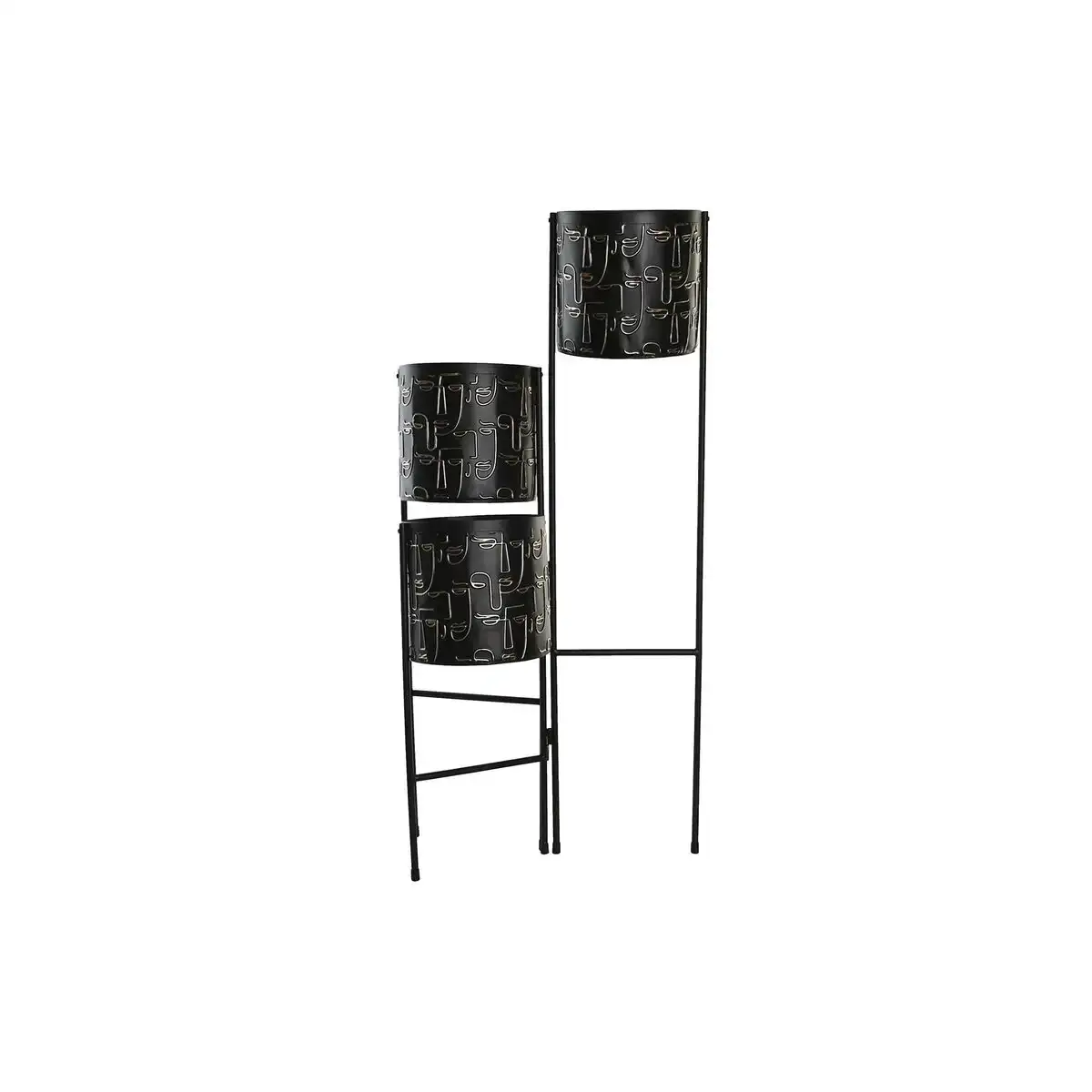 Cache pot dkd home decor noir dore metal visage 22 x 22 x 93 cm_4512. Bienvenue sur DIAYTAR COTE D'IVOIRE - Là où Chaque Objet a une Âme. Plongez dans notre catalogue et trouvez des articles qui portent l'essence de l'artisanat et de la passion.