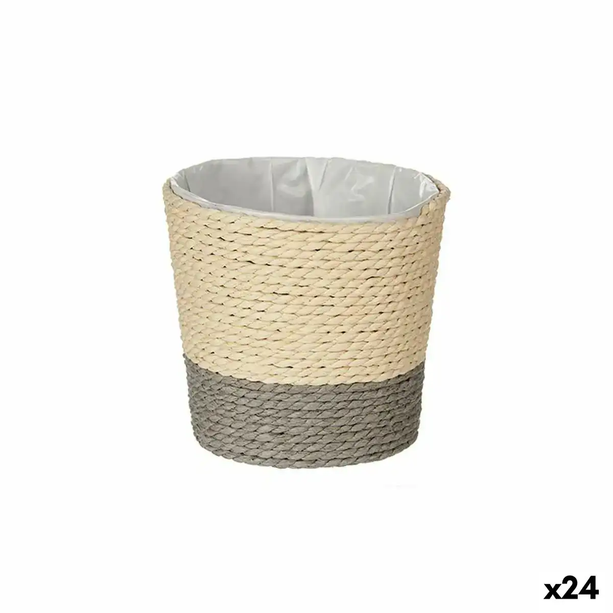 Cache pot gris naturel corde plastique 11 x 10 5 x 11 cm 24 unites _5400. DIAYTAR COTE D'IVOIRE - Votre Portail Vers l'Exclusivité. Explorez notre boutique en ligne pour découvrir des produits uniques et raffinés, conçus pour ceux qui recherchent l'excellence.