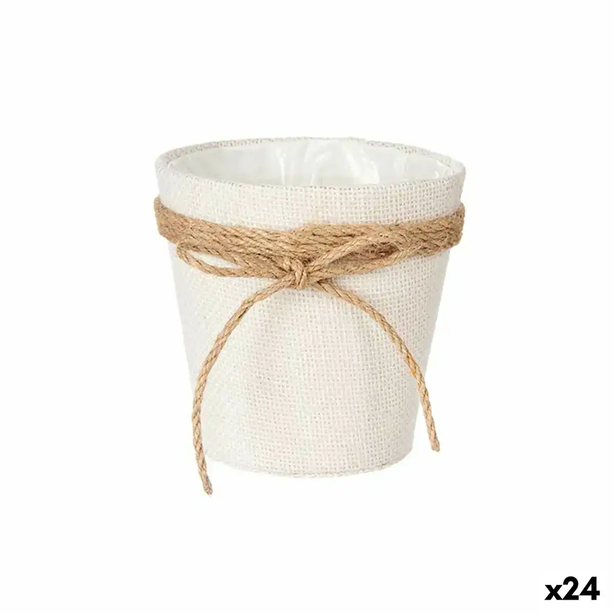 Cache pot lien blanc corde plastique 14 x 12 5 x 14 cm 14 x 14 x 14 cm 24 unites _2877. DIAYTAR COTE D'IVOIRE - L'Art de Vivre le Shopping Inspiré. Parcourez notre catalogue et choisissez des produits qui reflètent votre passion pour la beauté et l'authenticité.