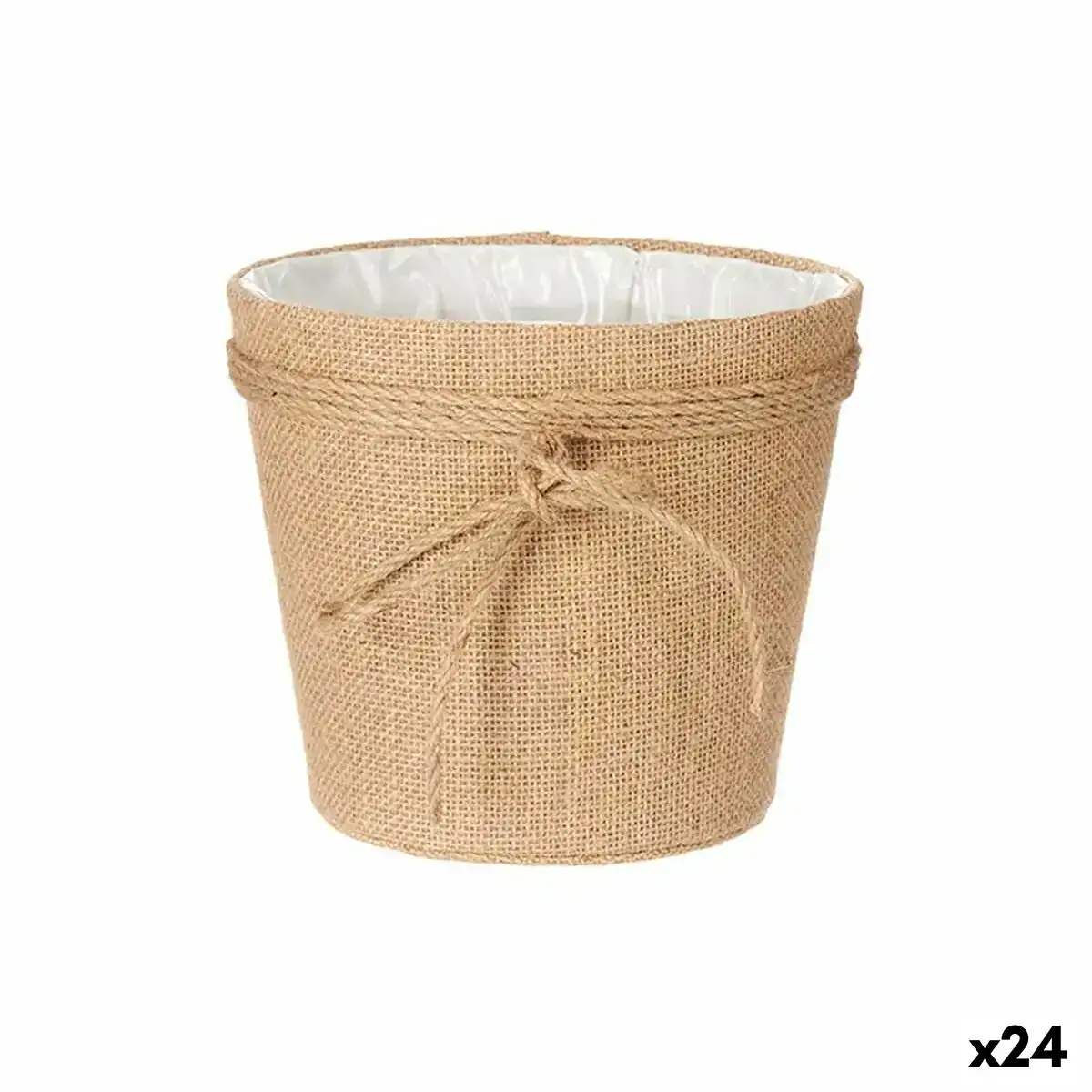 Cache pot lien marron tissu 19 5 x 17 5 x 19 5 cm 24 unites _7508. Bienvenue chez DIAYTAR COTE D'IVOIRE - Où le Shopping Rime avec Diversité. Plongez dans notre univers de produits et découvrez des trésors qui représentent la richesse culturelle du Côte d'Ivoire.