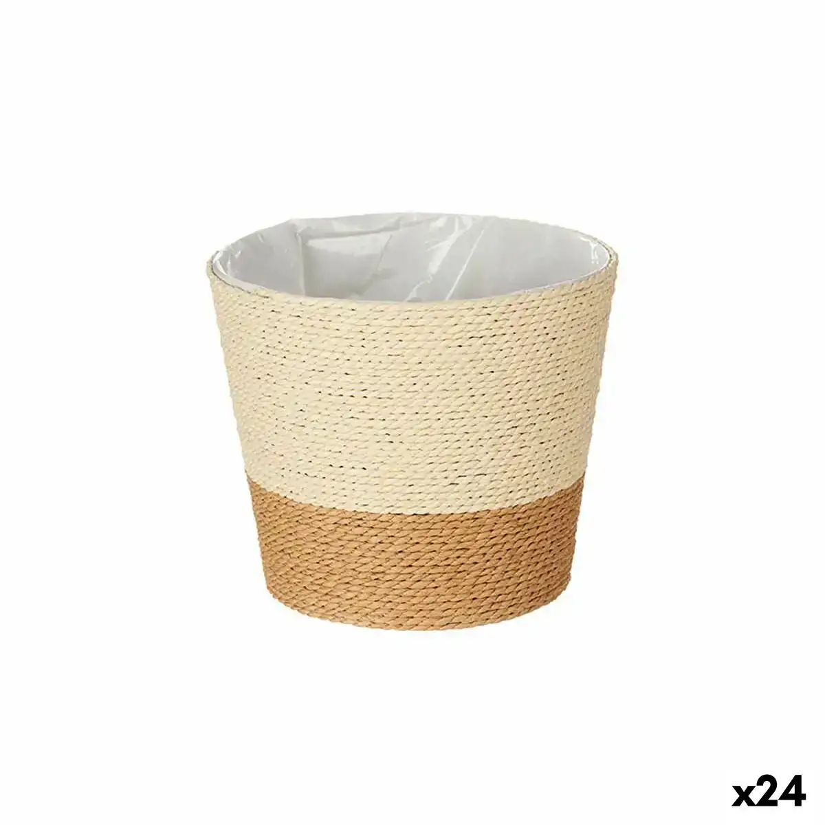 Cache pot marron corde plastique 19 5 x 17 5 x 19 5 cm 24 unites _9507. Bienvenue sur DIAYTAR COTE D'IVOIRE - Où Choisir est un Voyage Passionnant. Plongez dans notre catalogue et trouvez des produits qui révèlent la diversité et la beauté du Côte d'Ivoire.