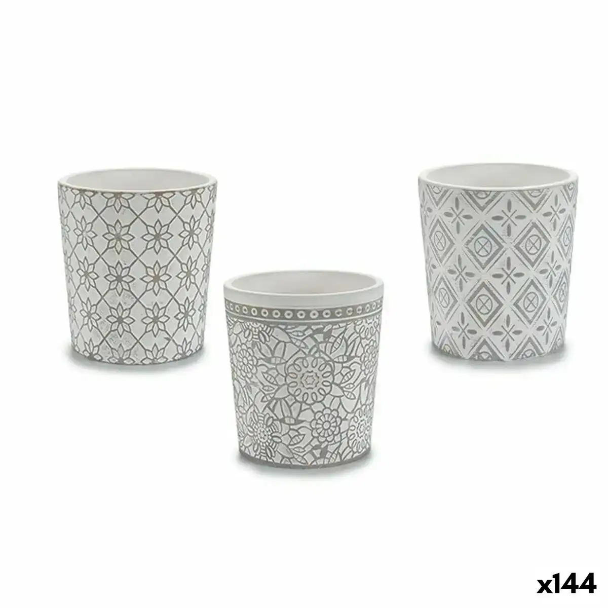 Cache pot modele blanc gris ceramique 12 3 x 12 x 12 3 cm 144 unites _6520. DIAYTAR COTE D'IVOIRE - L'Art de Choisir, l'Art de S'émerveiller. Explorez notre gamme de produits et laissez-vous émerveiller par des créations authentiques et des designs modernes.