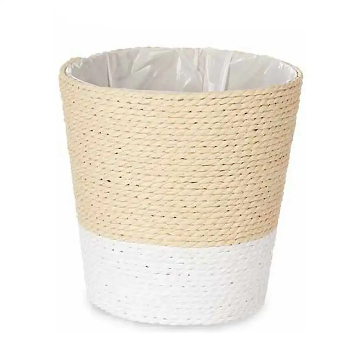 Cache pot naturel marron corde blanc plastique 16 x 14 5 x 16 cm_7396. Bienvenue chez DIAYTAR COTE D'IVOIRE - Où Chaque Article Est une Découverte. Naviguez à travers nos offres et laissez-vous surprendre par des trésors cachés qui enrichiront votre vie.