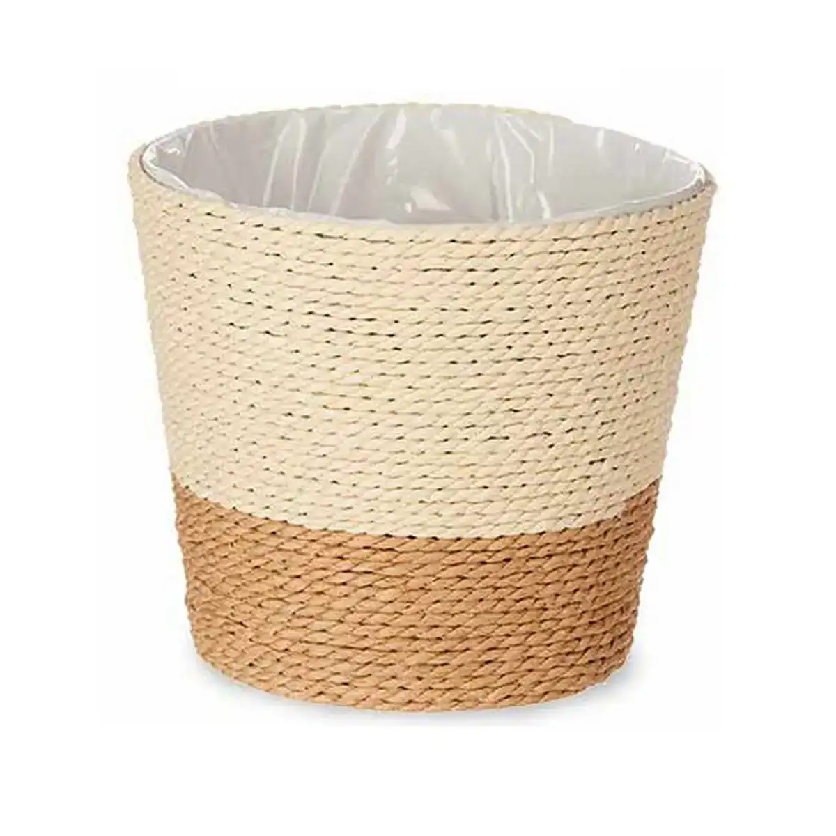 Cache pot naturel marron corde plastique 16 x 14 5 x 16 cm_5317. DIAYTAR COTE D'IVOIRE - Là où Chaque Produit Évoque une Émotion. Parcourez notre catalogue et choisissez des articles qui vous touchent et qui enrichissent votre expérience.
