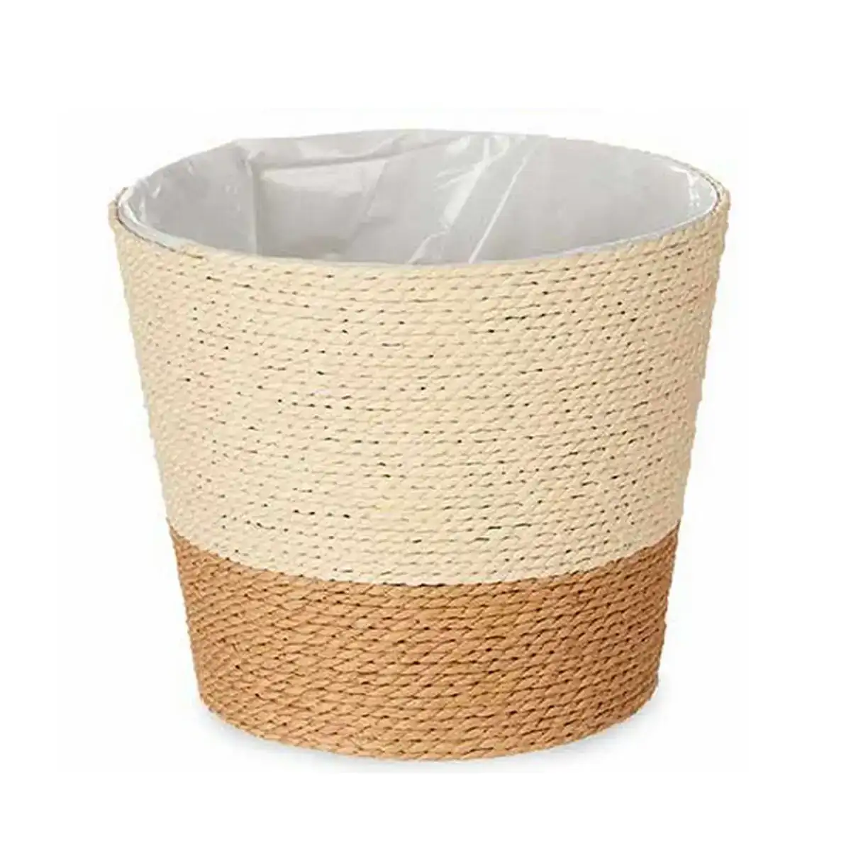 Cache pot naturel marron corde plastique 18 x 17 x 18 cm_6942. Entrez dans le Monde Éclectique de DIAYTAR COTE D'IVOIRE. Explorez nos catégories et dénichez des trésors qui reflètent la richesse et l'authenticité du Côte d'Ivoire.