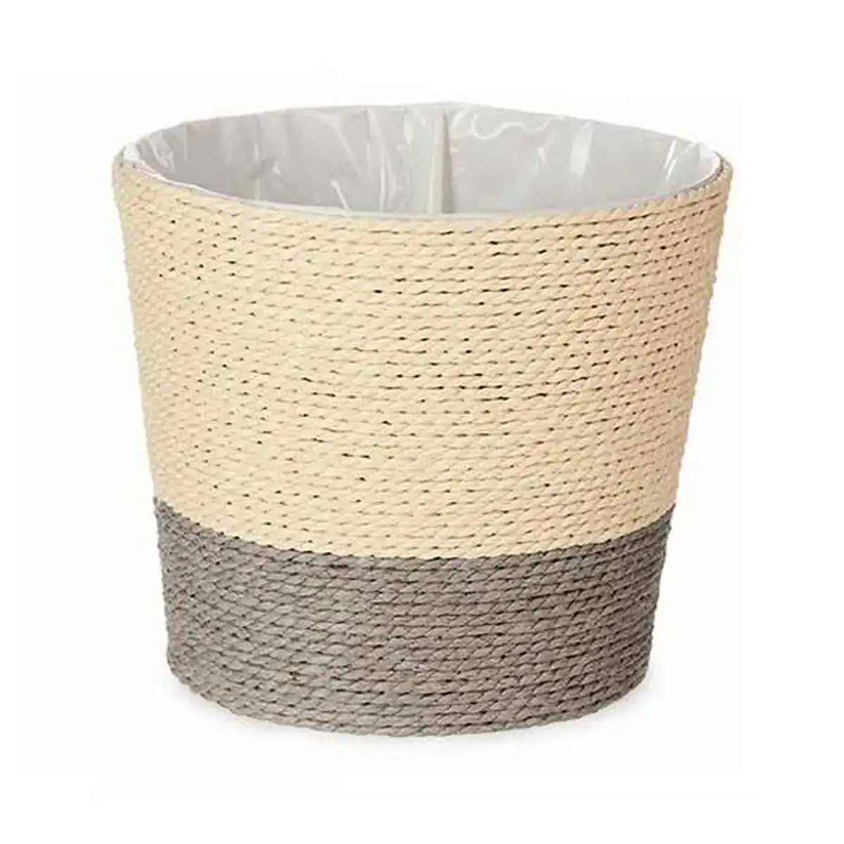 Cache pot naturel marron gris corde plastique_9198. Entrez dans l'Univers de DIAYTAR COTE D'IVOIRE - Où Choisir est un Plaisir. Explorez notre catalogue diversifié et trouvez des articles qui reflètent vos goûts et votre personnalité.