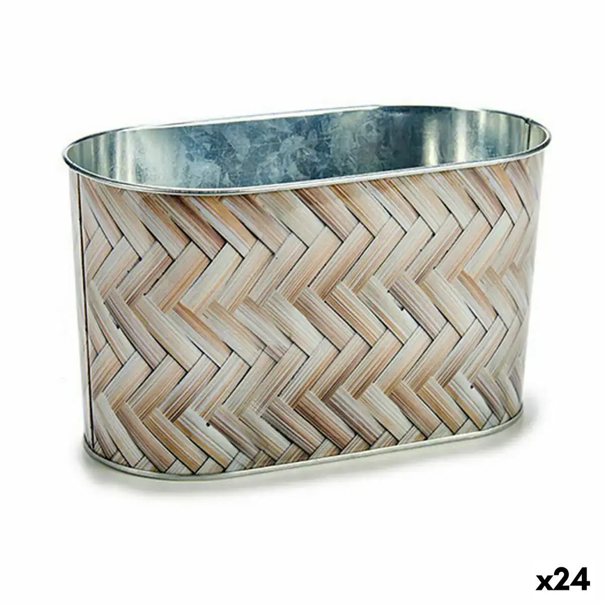 Cache pot oblongue metal osier 11 5 x 12 x 22 5 cm 24 unites _1956. DIAYTAR COTE D'IVOIRE - Où Chaque Produit est une Promesse de Qualité. Explorez notre boutique en ligne et choisissez des produits qui répondent à vos exigences élevées.