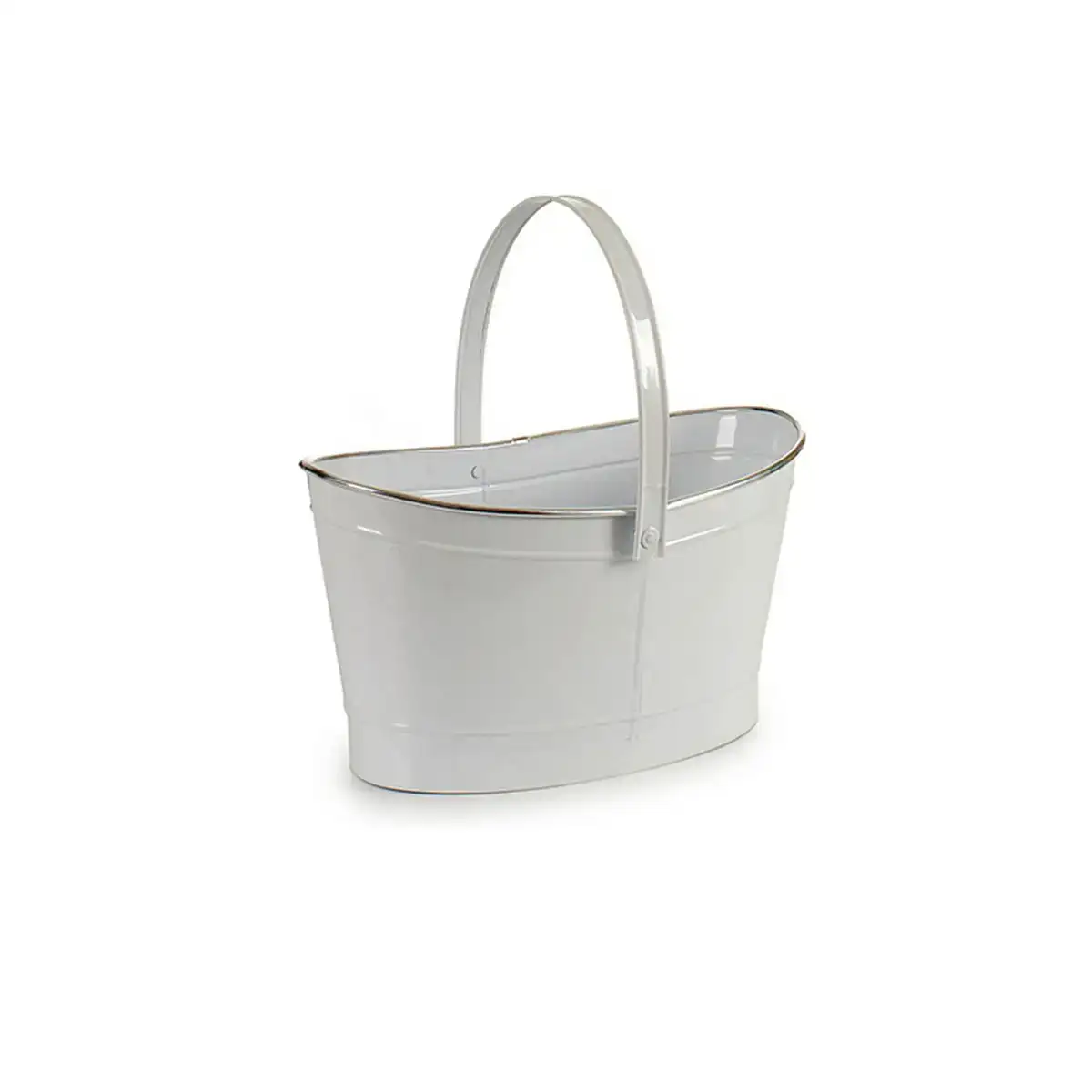 Cache pot panier metal blanc 22 x 19 5 x 37 5 cm _5250. DIAYTAR COTE D'IVOIRE - Votre Portail Vers l'Élégance Accessible. Parcourez notre boutique en ligne pour découvrir des produits qui incarnent le luxe à des prix abordables.