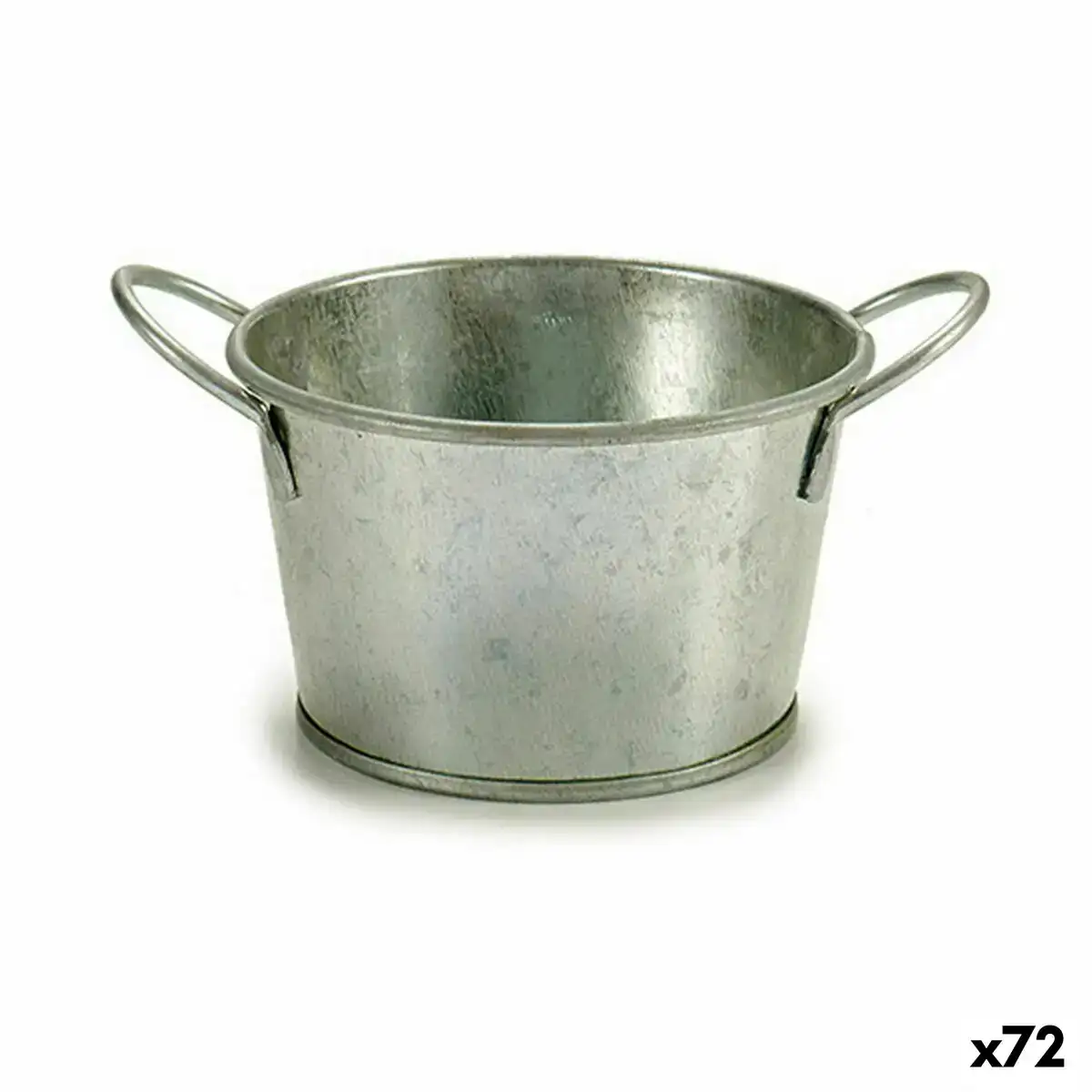 Cache pot seau argente zinc 17 8 x 8 x 12 3 cm 72 unites _7290. DIAYTAR COTE D'IVOIRE - L'Art de Vivre avec Authenticité. Explorez notre gamme de produits artisanaux et découvrez des articles qui apportent une touche unique à votre vie.