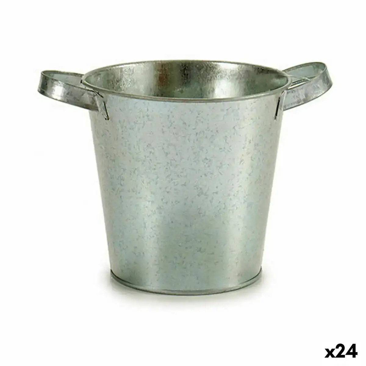 Cache pot seau argente zinc 20 x 14 x 16 2 cm 24 unites _4905. DIAYTAR COTE D'IVOIRE - Votre Destination pour un Shopping Inoubliable. Naviguez à travers notre catalogue et choisissez des produits qui vous marquent par leur originalité.