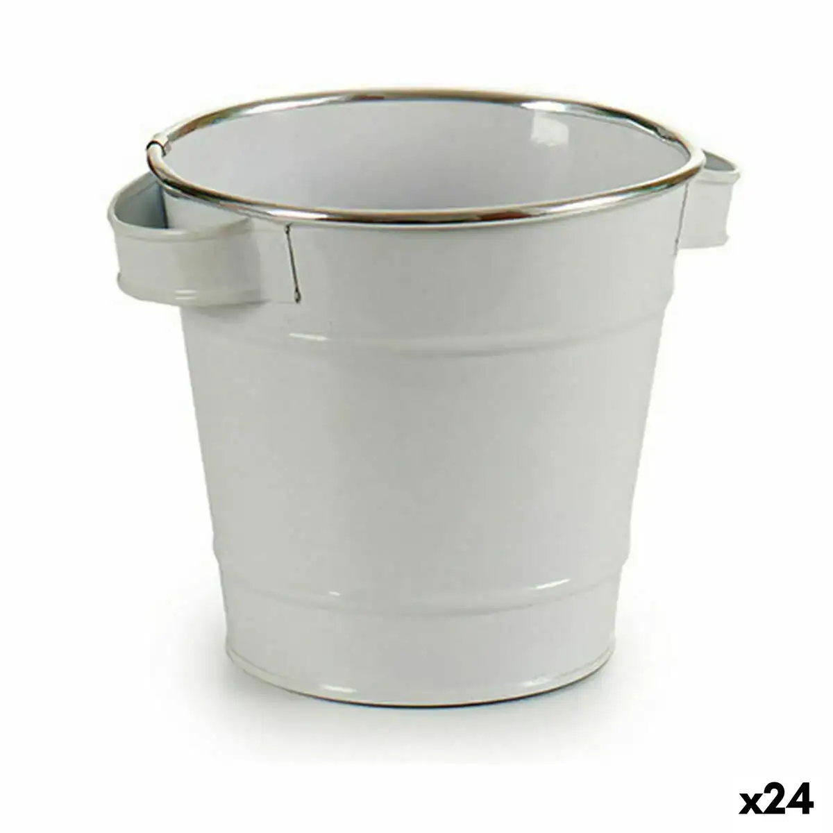 Cache pot seau blanc argente zinc 19 5 x 14 5 x 16 5 cm 24 unites _7023. DIAYTAR COTE D'IVOIRE - Là où la Découverte est au Rendez-vous. Plongez dans notre catalogue et trouvez des articles qui éveilleront votre curiosité et élargiront vos horizons.
