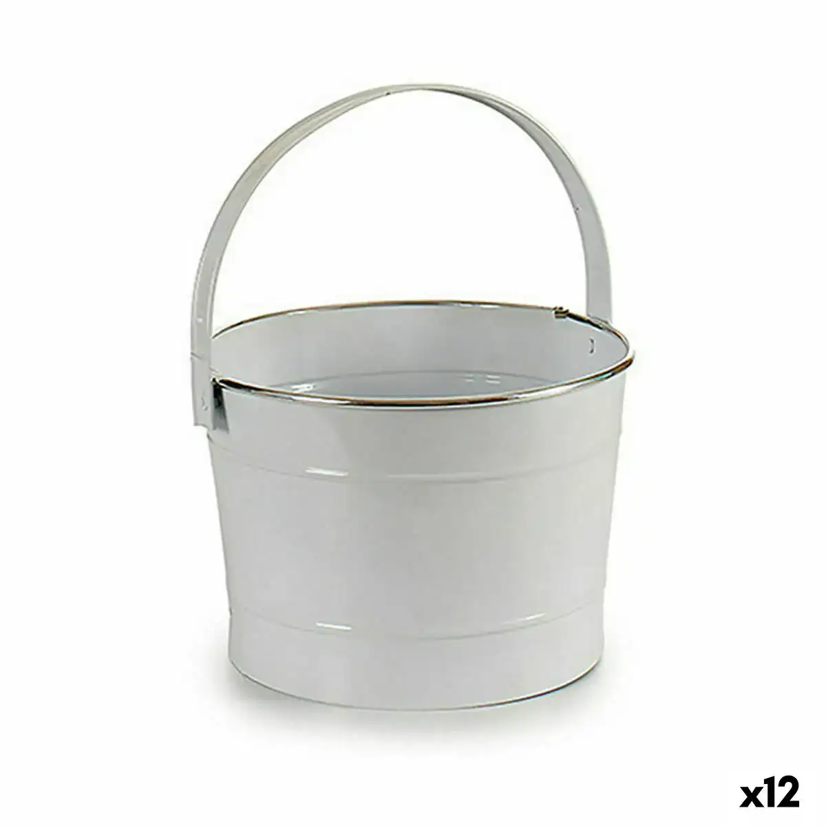 Cache pot seau blanc argente zinc 25 x 29 5 x 27 cm 12 unites _7461. Bienvenue sur DIAYTAR COTE D'IVOIRE - Où le Shopping est une Affaire Personnelle. Découvrez notre sélection et choisissez des produits qui reflètent votre unicité et votre individualité.
