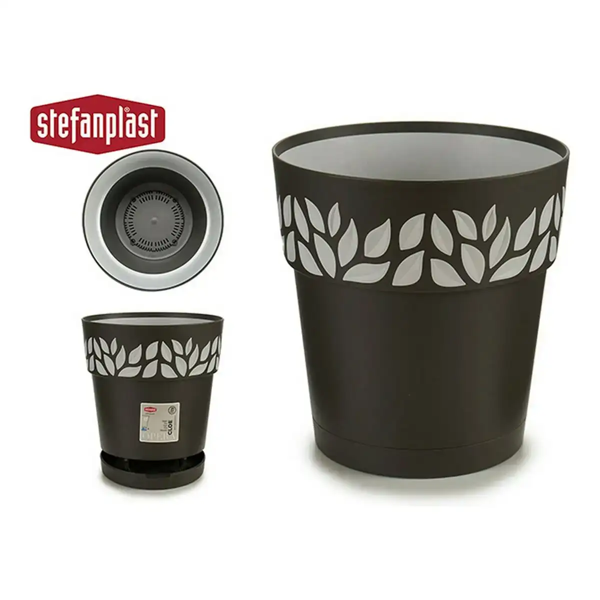 Cache pot stefanplast stf815 gris anthracite plastique 19 x 19 x 19 cm_9992. DIAYTAR COTE D'IVOIRE - Où Chaque Produit a son Histoire à Raconter. Parcourez notre catalogue et découvrez des articles qui portent en eux la passion et l'histoire du Côte d'Ivoire.