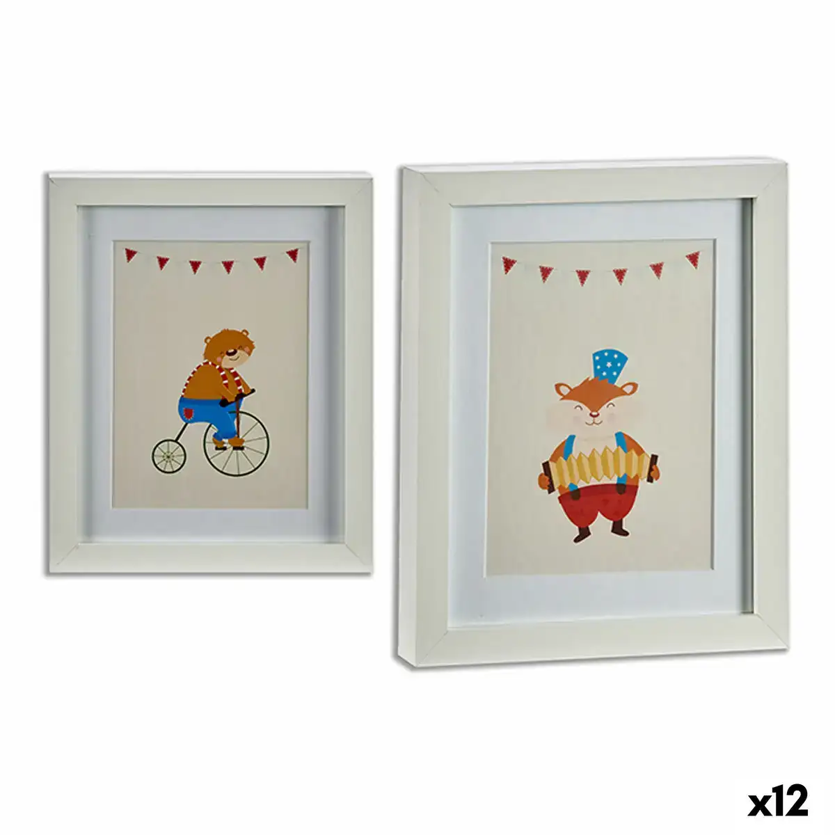 Cadre cirque bois blanc verre 23 x 28 x 3 cm 12 unites _2553. DIAYTAR COTE D'IVOIRE - Votre Plateforme pour un Shopping Inspiré. Explorez nos offres variées et découvrez des articles qui stimulent votre créativité et embellissent votre vie.