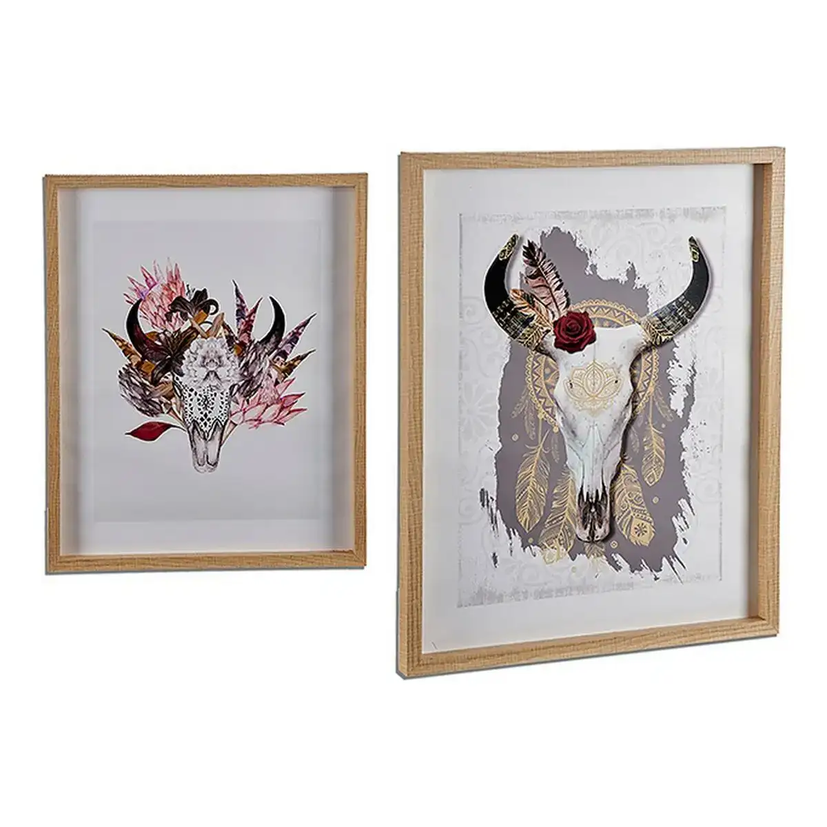 Cadre crane 42 x 2 5 x 52 cm bois marron_8760. DIAYTAR COTE D'IVOIRE - Là où Choisir est un Acte d'Amour pour le Côte d'Ivoire. Explorez notre gamme et choisissez des produits qui célèbrent la culture et l'artisanat du pays.