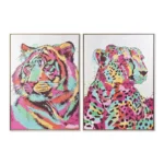 Cadre dkd home decor 104 x 4 5 x 143 5 cm tigre moderne 2 unites _7086. DIAYTAR COTE D'IVOIRE - Là où la Diversité Rencontre la Qualité. Parcourez notre gamme complète et trouvez des produits qui incarnent la richesse et l'unicité du Côte d'Ivoire.