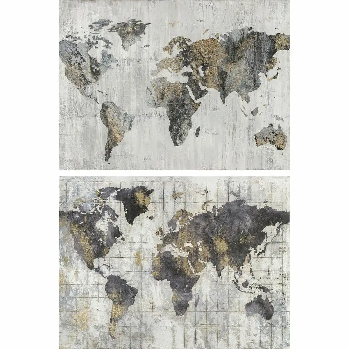 Cadre dkd home decor 120 x 4 x 90 cm loft mappemonde 2 unites _3804. DIAYTAR COTE D'IVOIRE - Votre Destination Shopping Éthique. Parcourez notre gamme et choisissez des articles qui respectent l'environnement et les communautés locales.