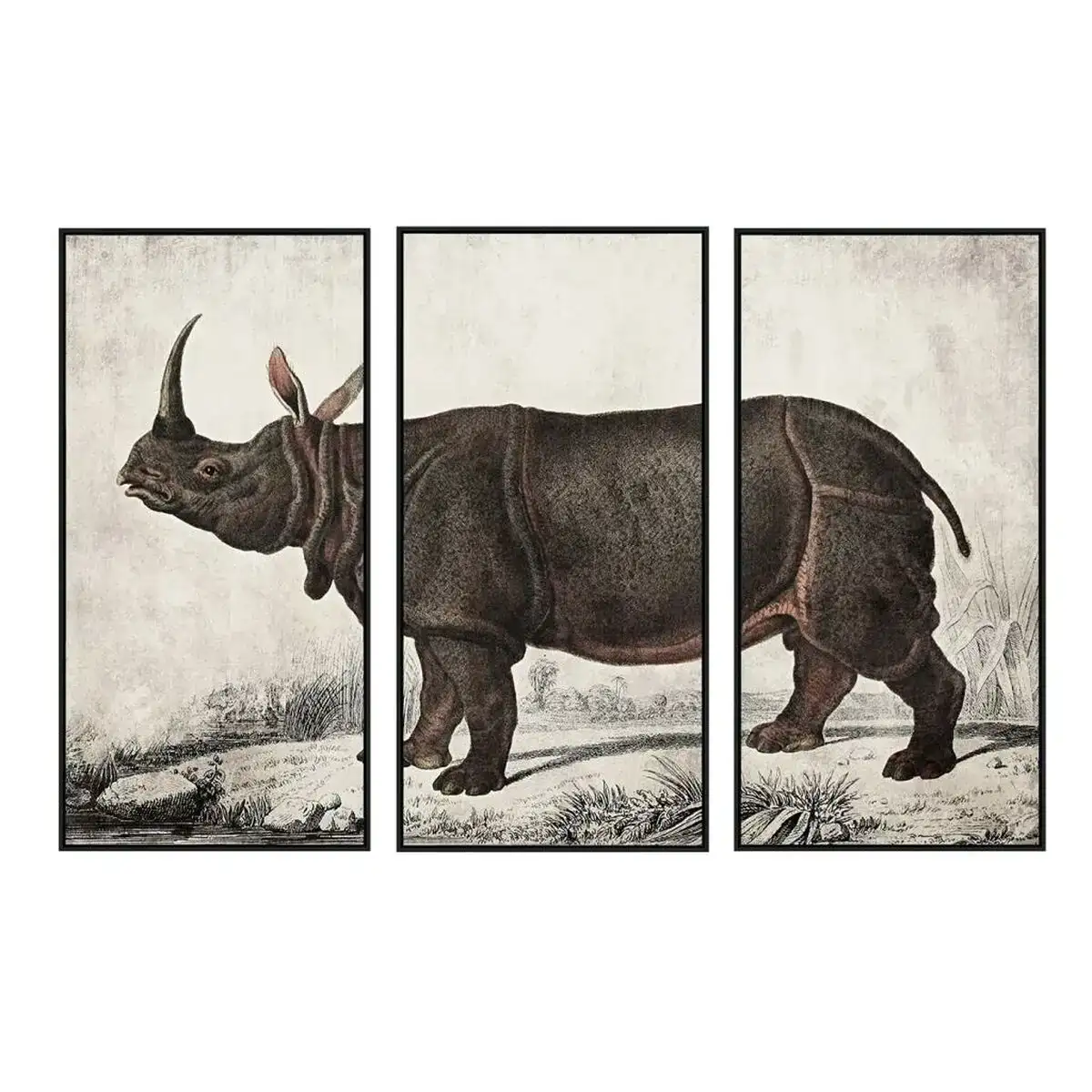 Cadre dkd home decor colonial rhinoceros 180 x 4 x 120 cm _2640. DIAYTAR COTE D'IVOIRE - L'Art de Vivre en Couleurs. Découvrez notre boutique en ligne et trouvez des produits qui ajoutent une palette vibrante à votre quotidien.