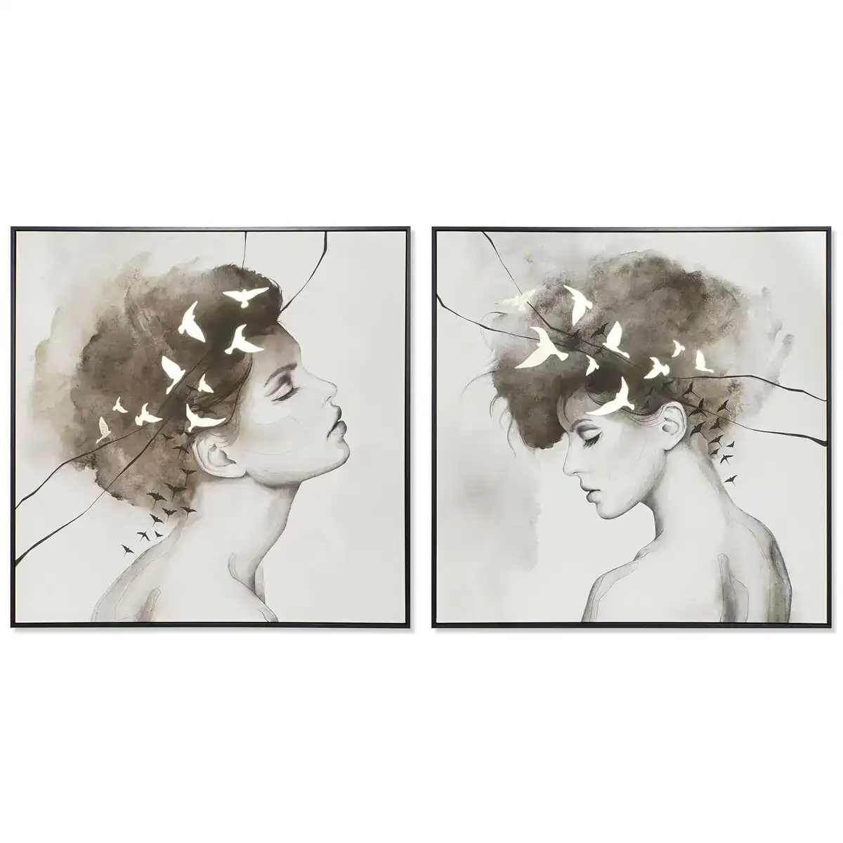 Cadre dkd home decor femme 100 x 4 x 100 cm 2 unites _5787. Bienvenue chez DIAYTAR COTE D'IVOIRE - Où Chaque Achat est un Geste d'Amour. Découvrez notre sélection minutieuse et choisissez des articles qui témoignent de votre passion.