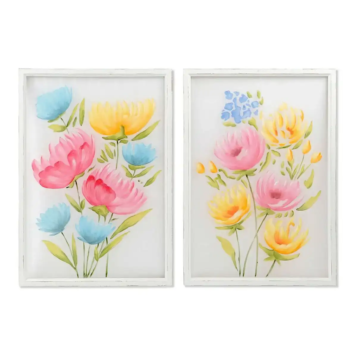 Cadre dkd home decor happy flowers 70 x 2 5 x 100 cm fleurs shabby chic 2 unites _1640. DIAYTAR COTE D'IVOIRE - Votre Passage vers le Chic et l'Élégance. Naviguez à travers notre boutique en ligne pour trouver des produits qui ajoutent une touche sophistiquée à votre style.