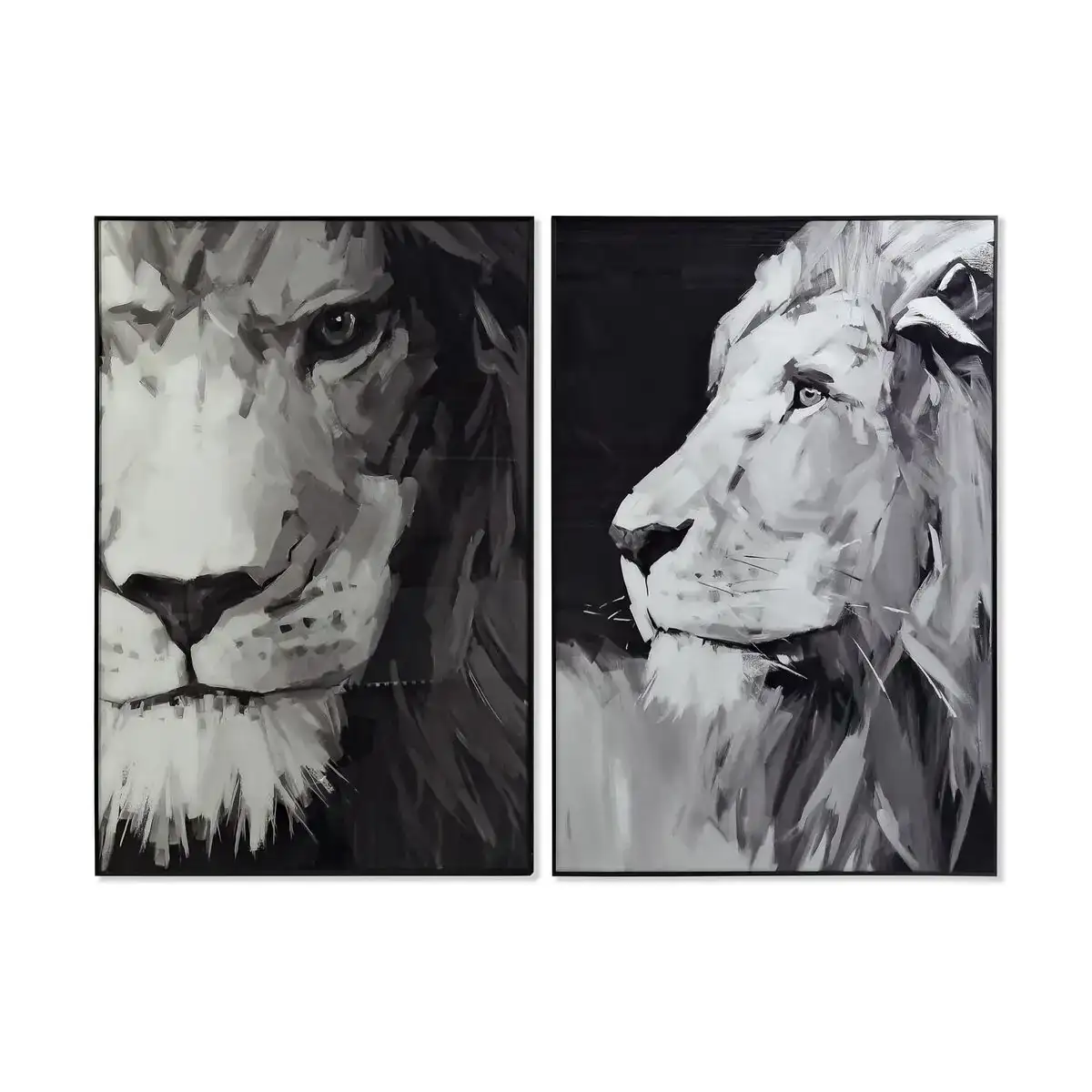 Cadre dkd home decor lion 80 x 4 x 120 cm colonial 2 unites _9341. DIAYTAR COTE D'IVOIRE - Votre Destination de Shopping Authentique au Côte d'Ivoire. Plongez dans notre boutique en ligne pour découvrir des produits qui célèbrent la riche culture et l'artisanat du pays.