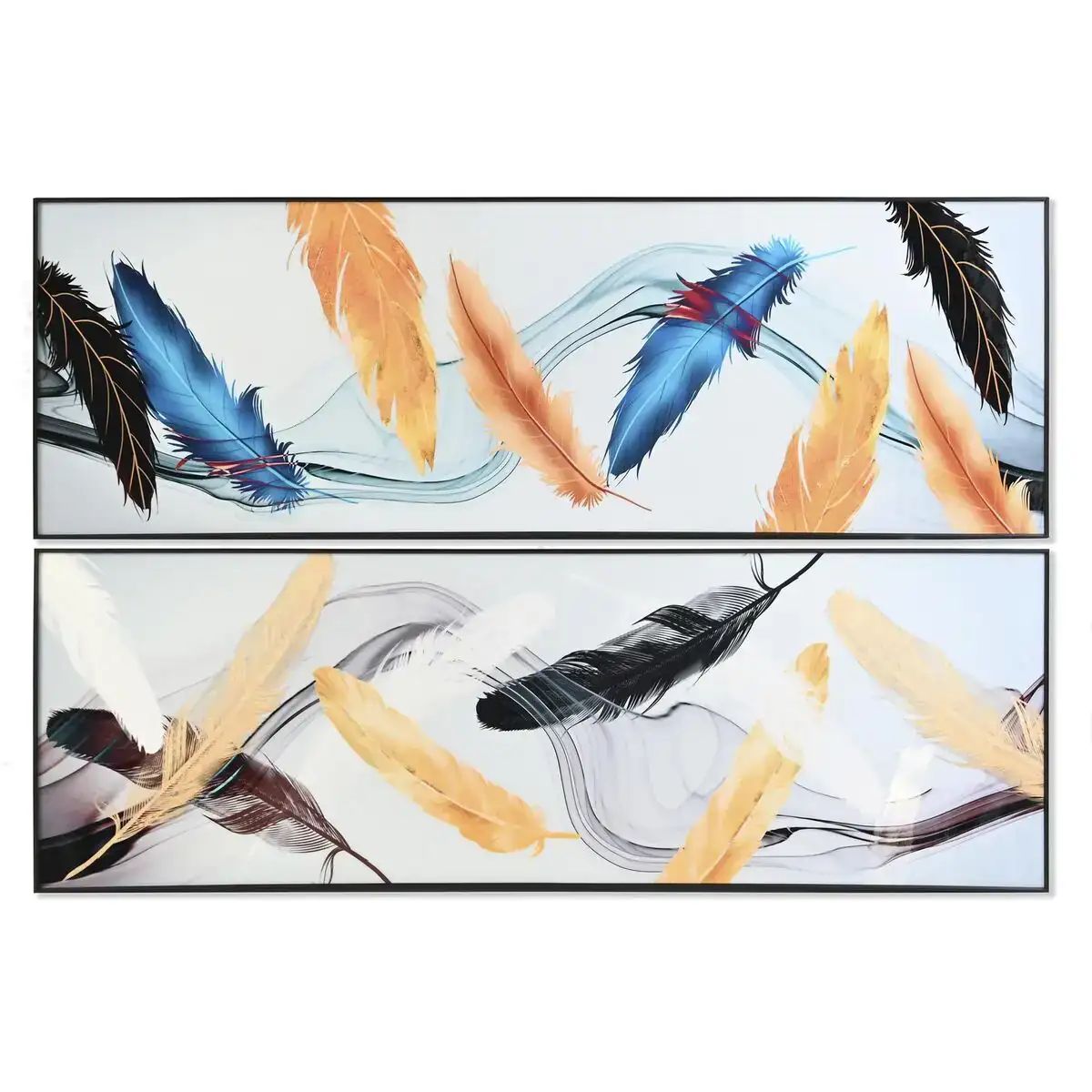 Cadre dkd home decor plumes 180 x 3 x 60 cm 2 unites _9407. DIAYTAR COTE D'IVOIRE - L'Art du Shopping Sublime. Naviguez à travers notre catalogue et choisissez parmi des produits qui ajoutent une touche raffinée à votre vie quotidienne.