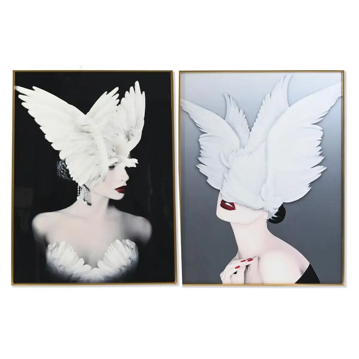 Cadre dkd home decor plumes 60 x 3 x 80 cm moderne 2 unites _5126. DIAYTAR COTE D'IVOIRE - Votre Destination pour un Shopping Unique. Parcourez notre catalogue et trouvez des articles qui vous inspirent et vous édifient.