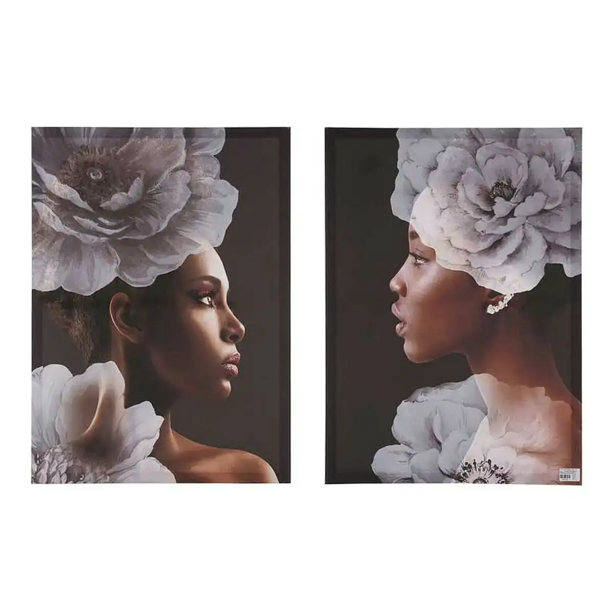 Cadre femme fleurs 2 pcs 50 x 1 5 x 70 cm _3642. DIAYTAR COTE D'IVOIRE - L'Art de Vivre le Shopping Éthique. Parcourez notre gamme et choisissez des produits qui reflètent notre engagement envers des pratiques durables.