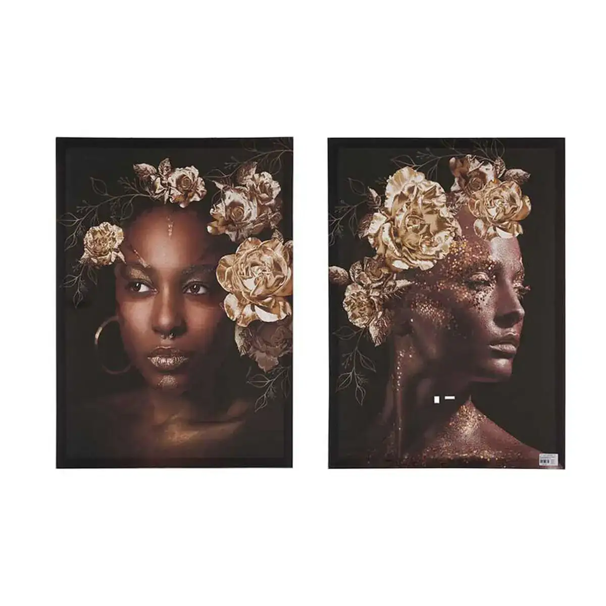 Cadre femme fleurs 50 x 3 x 70 cm 2 pcs 50 x 1 5 x 70 cm _7206. DIAYTAR COTE D'IVOIRE - Votre Univers Shopping Éclectique. Explorez nos offres variées et découvrez des articles qui embrassent la diversité et la polyvalence de vos besoins.