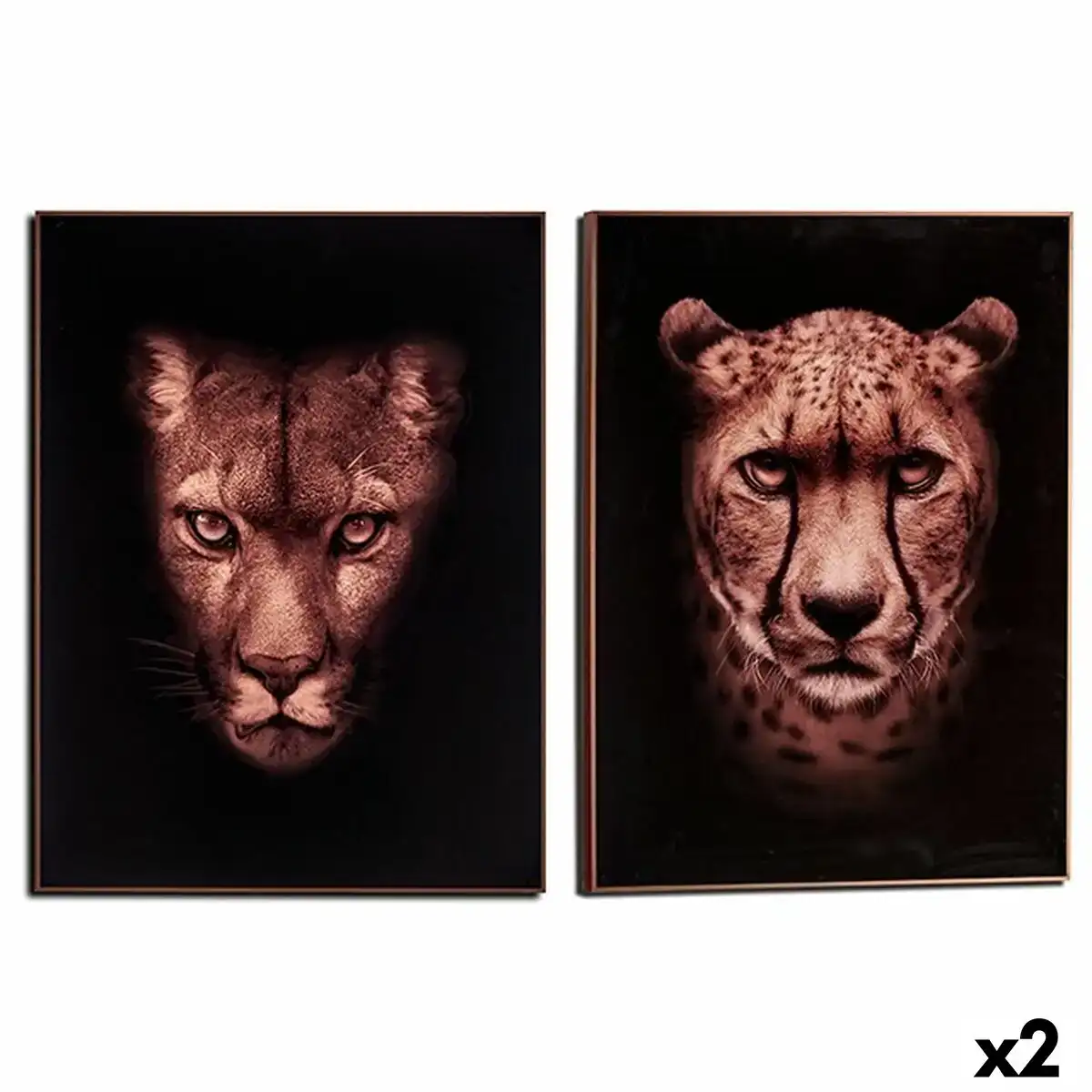 Cadre leopard contre plaque 61 5 x 3 x 81 5 cm 2 unites _2189. DIAYTAR COTE D'IVOIRE - Où la Tradition Renouvelée Rencontre l'Innovation. Explorez notre gamme de produits qui fusionnent l'héritage culturel avec les besoins contemporains.