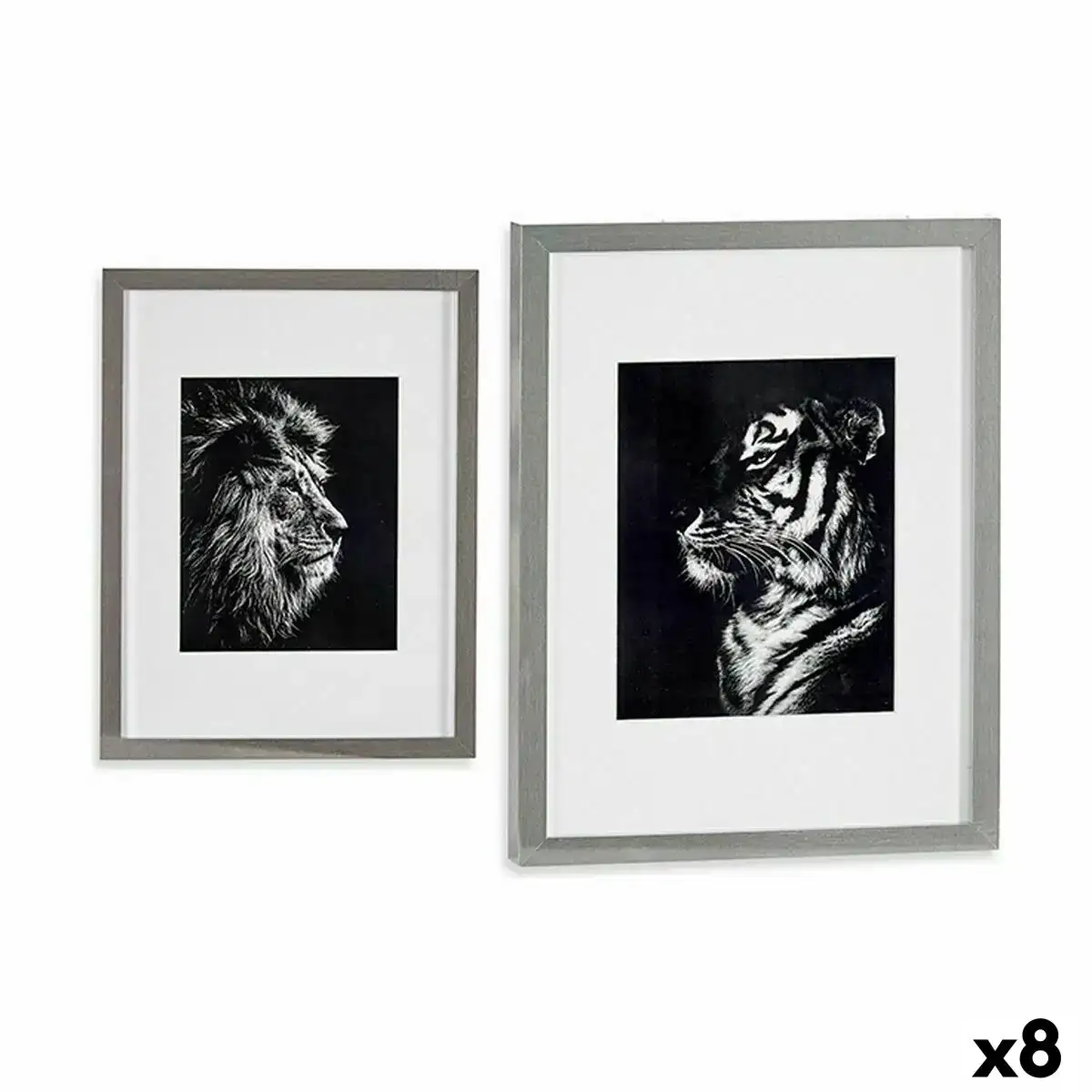 Cadre noir tigre lion verre contre plaque 33 x 3 x 43 cm 8 unites _7801. Découvrez DIAYTAR COTE D'IVOIRE - Là où Votre Shopping Prend Vie. Plongez dans notre vaste sélection et trouvez des produits qui ajoutent une touche spéciale à votre quotidien.